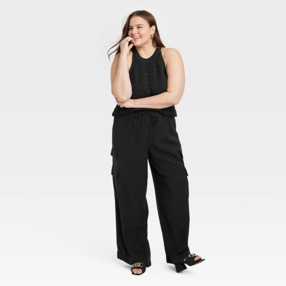 A New Day - Women's High Rise Wide Leg Cargo Pant